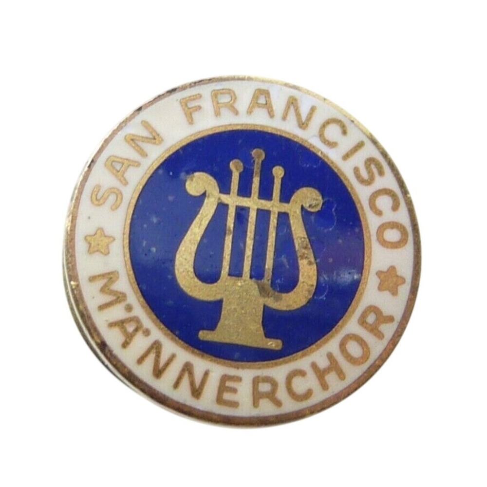 San Francisco Mannerchor Vintage Tie Pin German Male Chorus Music Memorabilia